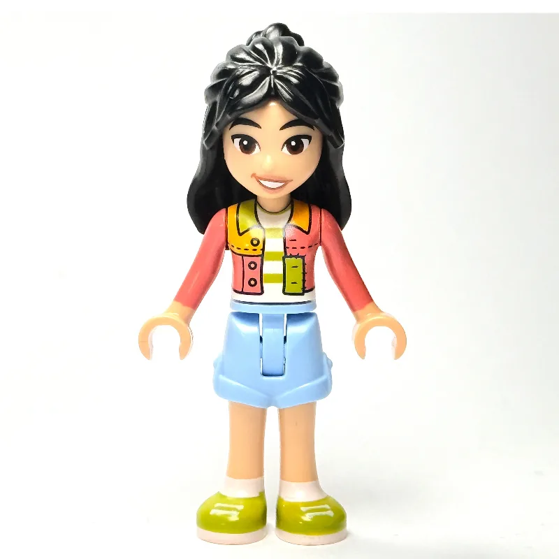 Liann - Lime and Coral Shirt, Bright Light Bl… — minifigurine LEGO | Brick Broker