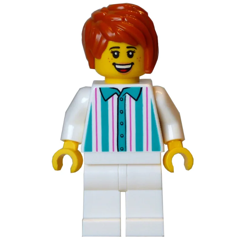 Gelato Seller, White Torso, White Legs, Dark… — minifigurine LEGO | Brick Broker