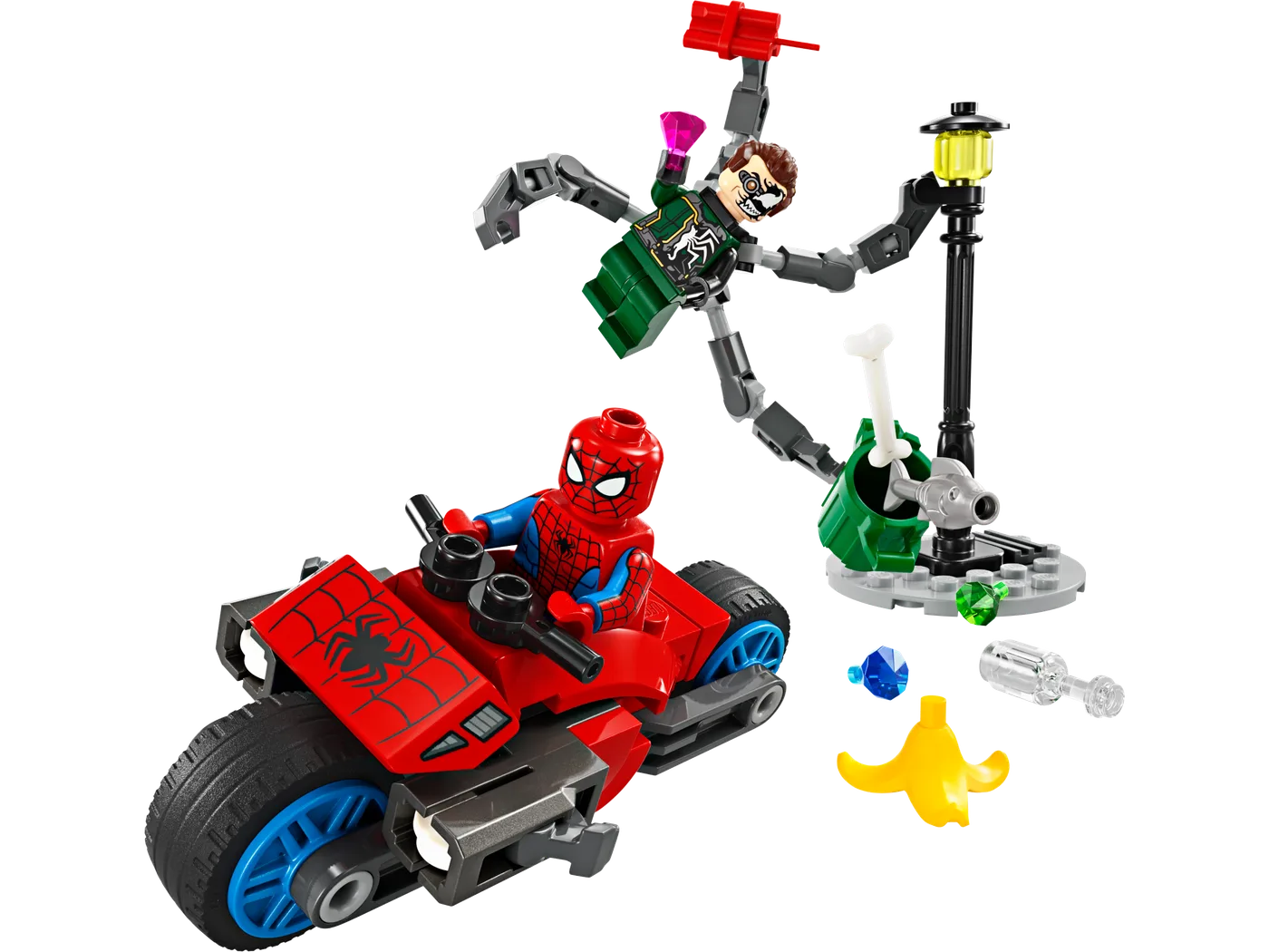 LEGO 76275 La course-poursuite en moto de Spider-Man contre Doc Ock - prix | Brick Broker