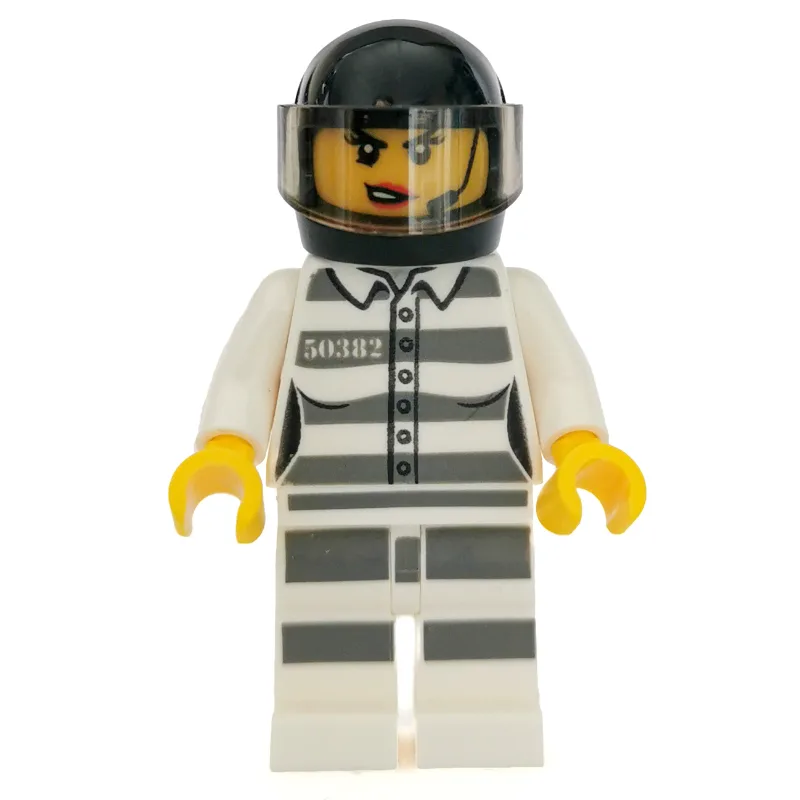 Criminal, Woman, Prison Shirt with #50382, Bl… — minifigurine LEGO | Brick Broker