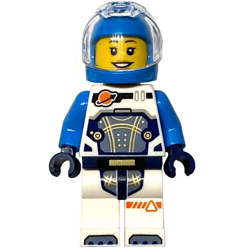 Astronaut, White and Dark Blue Spacesuit, Dar… — minifigurine LEGO | Brick Broker