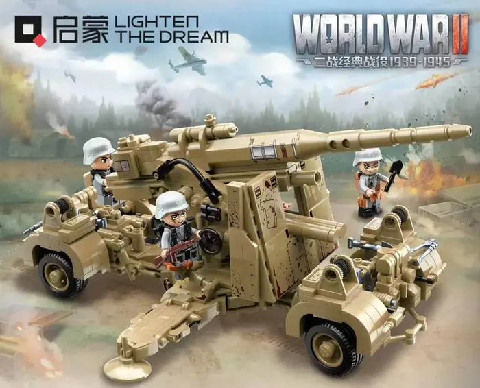 Qman Canon antiaérien Flak 37 de 88 mm (Seconde Guerre mondiale) (QMAN-21027) - prix | Brick Broker