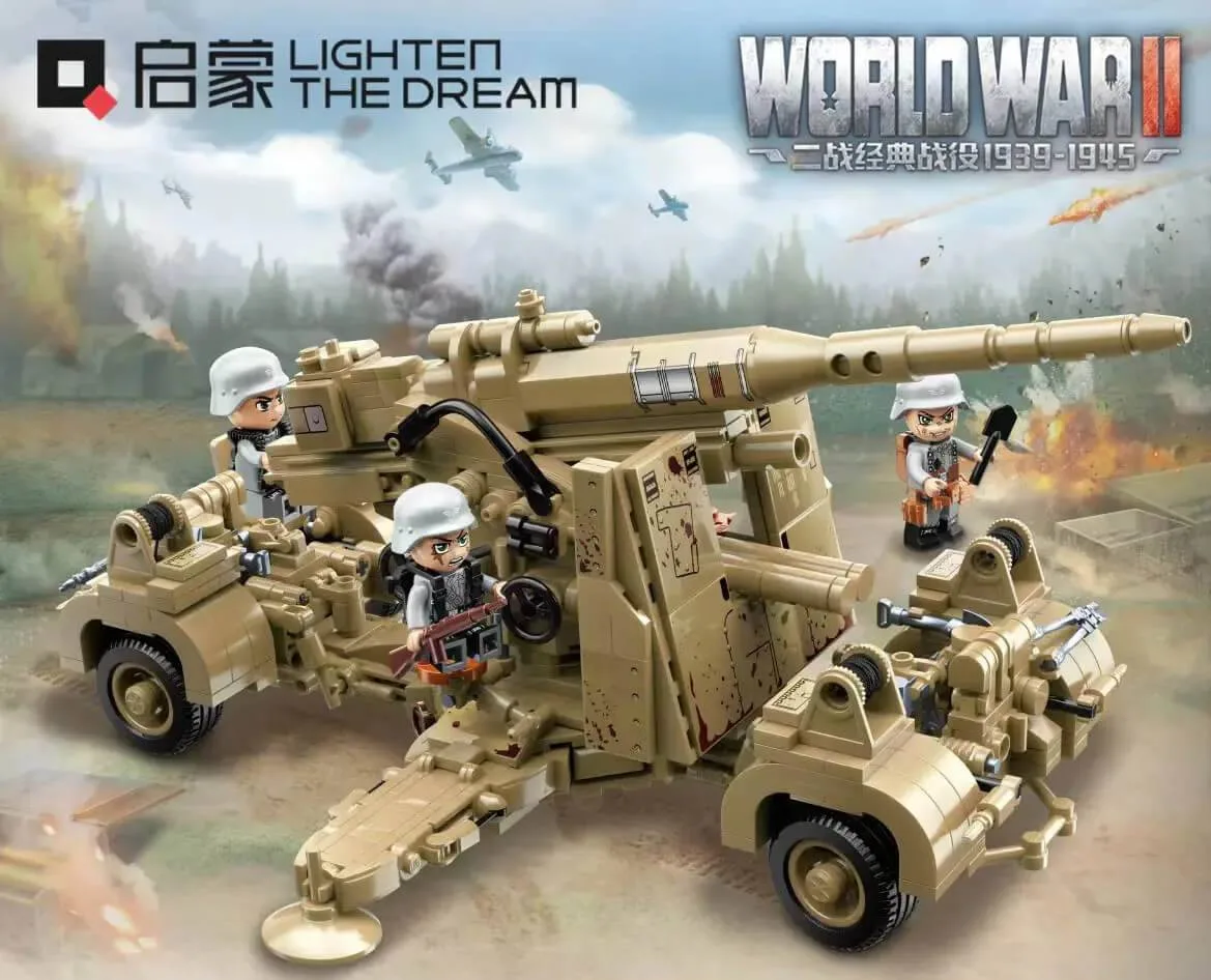 Qman Canon antiaérien Flak 37 de 88 mm (Seconde Guerre mondiale) (QMAN-21027) - prix | Brick Broker