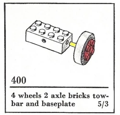 LEGO 400 Petites roues avec essieux (Le jouet de construction) - prix | Brick Broker