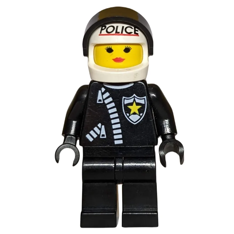 Paula - Policewoman, Black Jacket with Zipper… — minifigurine LEGO | Brick Broker