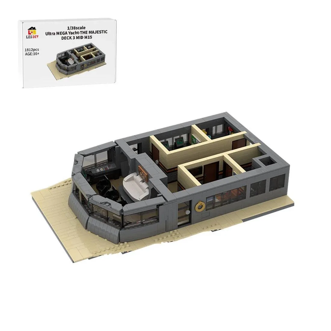 LesDiy Ultra MEGA Yacht - Partie 8 Module 15 Pont 3 Milieu (LESDIY-3655878) - prix | Brick Broker