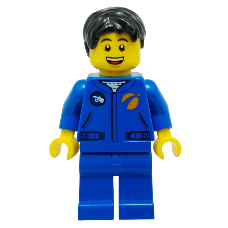 Astronaut - Blue Torso and Legs, Black Hair — minifigurine LEGO | Brick Broker