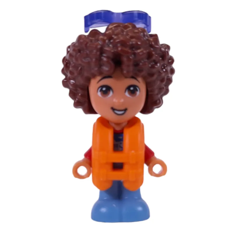 Santiago - Reddish Brown Hair, Life Vest — minifigurine LEGO | Brick Broker