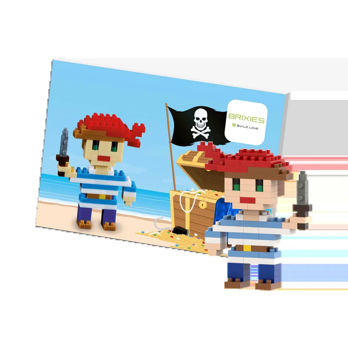 BRIXIES Carte postale Pirate (BRIXIES-220.029) - prix | Brick Broker