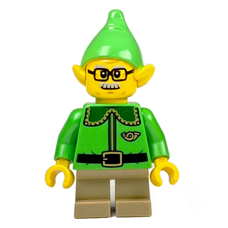 Elf / Postal Elf - Bright Green Torso, Dark T… — minifigurine LEGO | Brick Broker