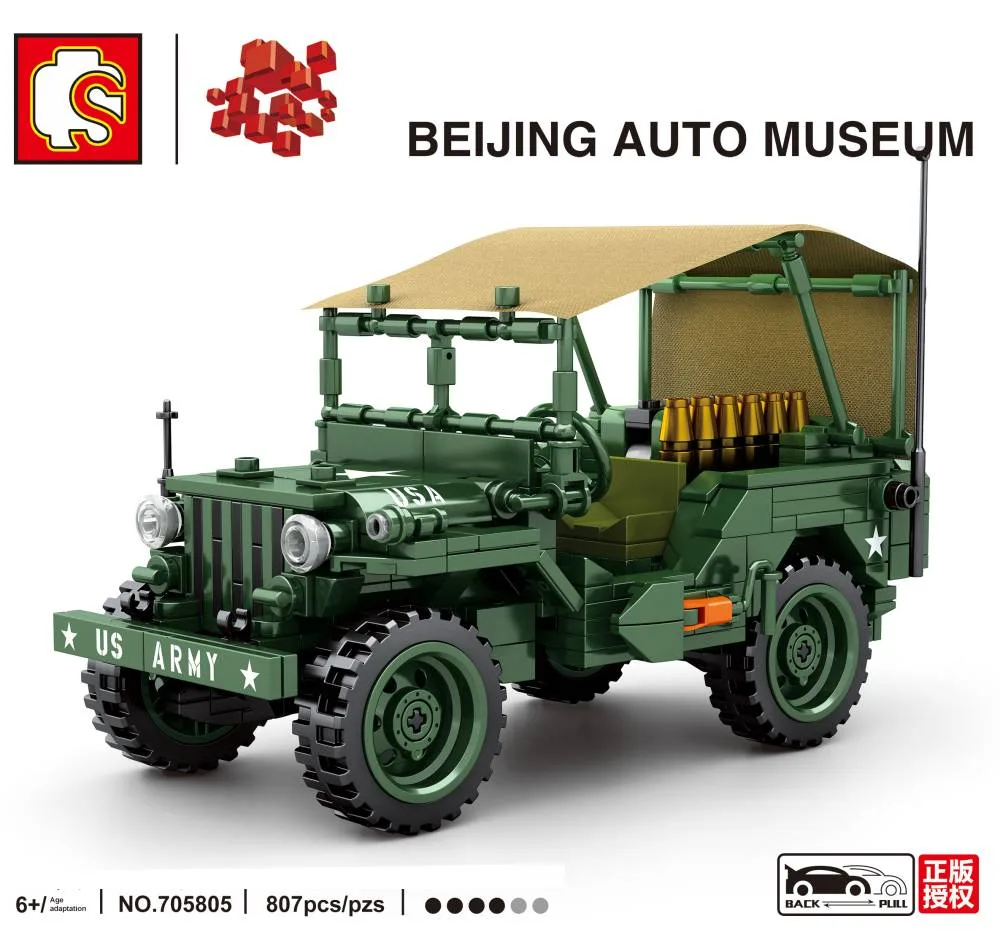 Sembo Véhicule tout-terrain Willys MB US à rétro-friction (SEM-705805) - prix | Brick Broker