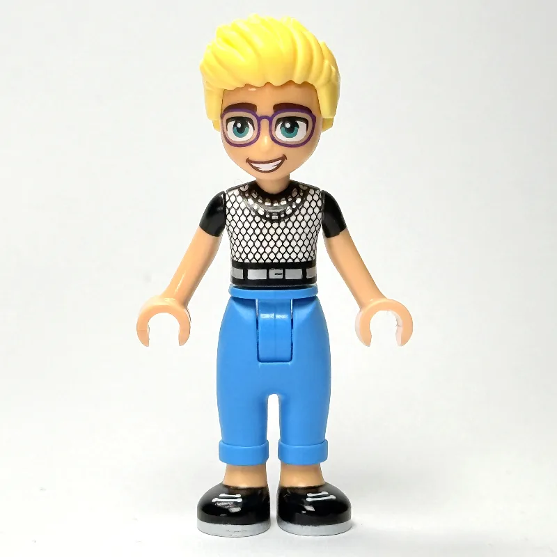 Olly - Chainmail Print Shirt, Dark Azure Pants — minifigurine LEGO | Brick Broker