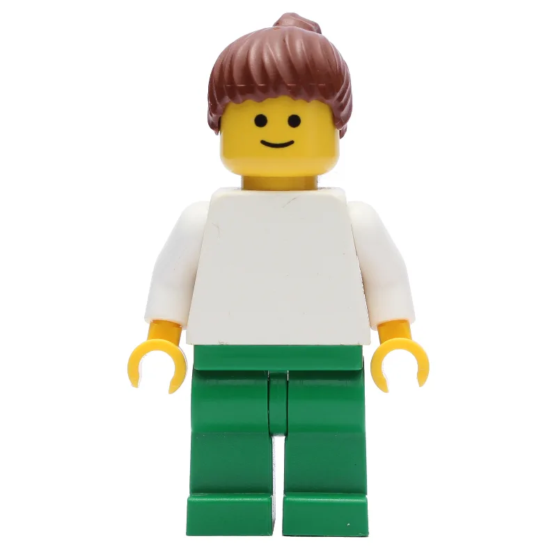 White Torso, Green Legs, Reddish Brown Hair,… — minifigurine LEGO | Brick Broker