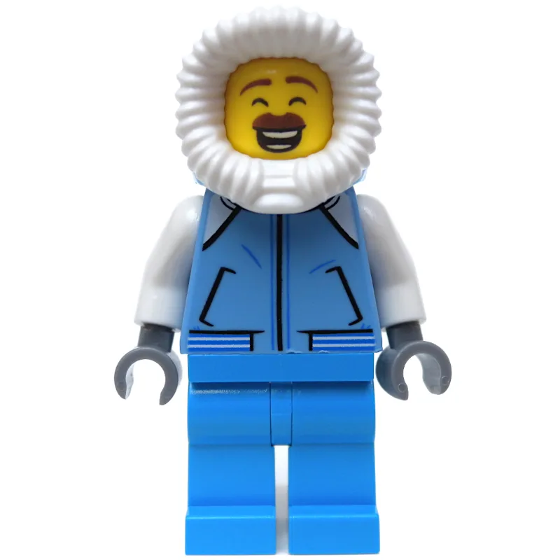 Man, Medium Blue Jacket, Dark Azure Legs, Hoo… — minifigurine LEGO | Brick Broker