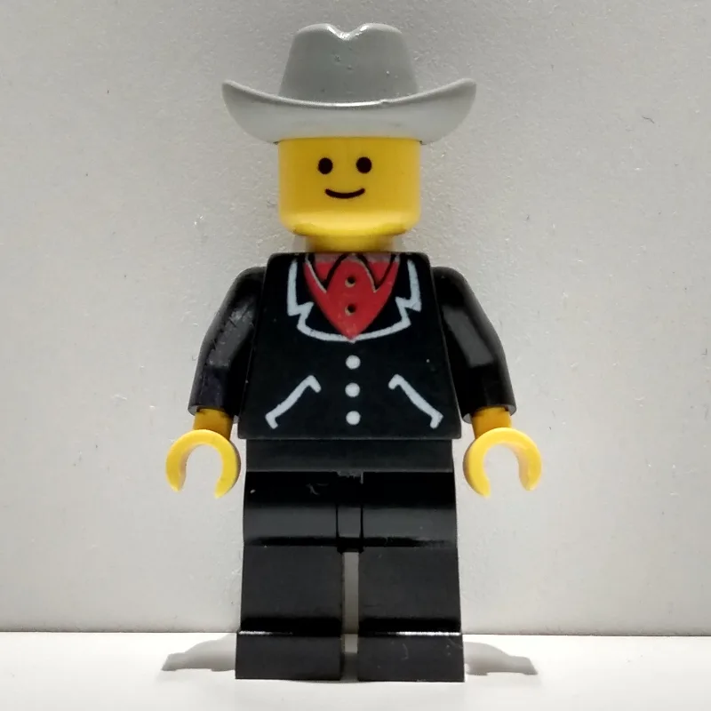 Man - Black Suit, Light Bluish Gray Cowboy Hat — minifigurine LEGO | Brick Broker