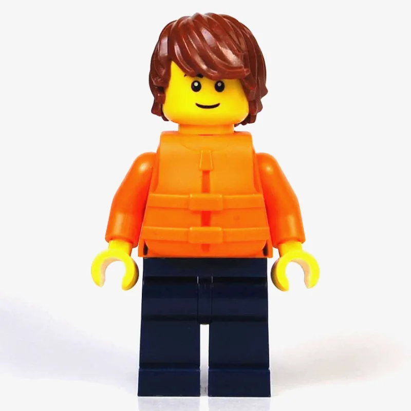 Just Jason, Orange Torso, Dark Blue Legs, Red… — minifigurine LEGO | Brick Broker
