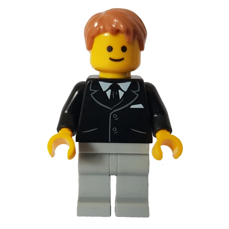 Black Torso Jacket, Light Bluish grey Legs, D… — minifigurine LEGO | Brick Broker