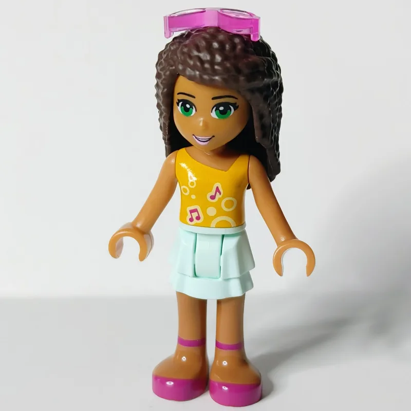 Andrea - Bright Light Orange Top, Light Aqua… — minifigurine LEGO | Brick Broker