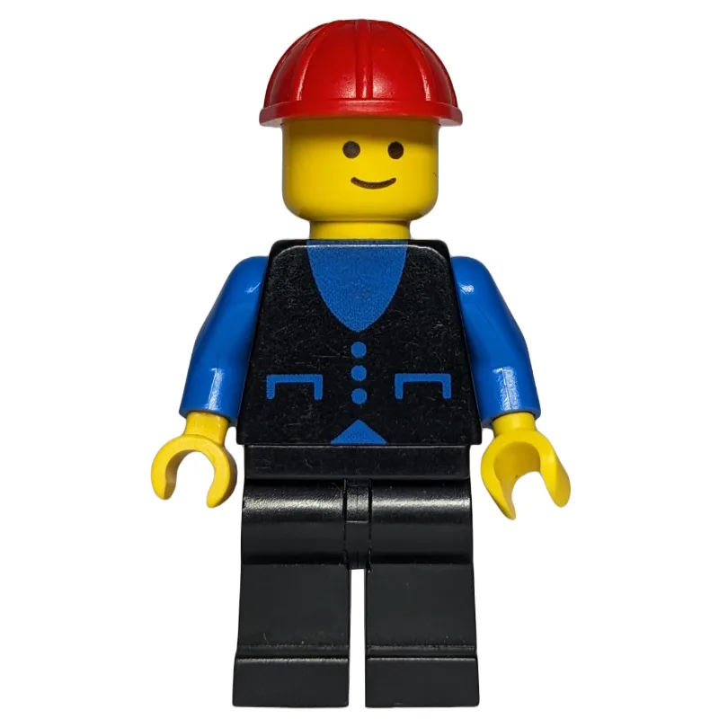 Man, Black Vest over Blue Shirt, Black Legs,… — minifigurine LEGO | Brick Broker