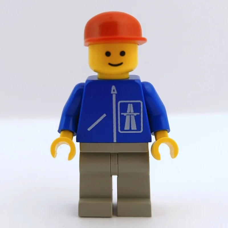 Man, Blue Jacket with Highway Logo, Light Gra… — minifigurine LEGO | Brick Broker