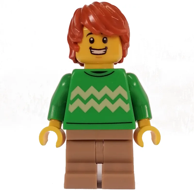 Bright Green Torso, Dark Tan Medium Legs, Dar… — minifigurine LEGO | Brick Broker