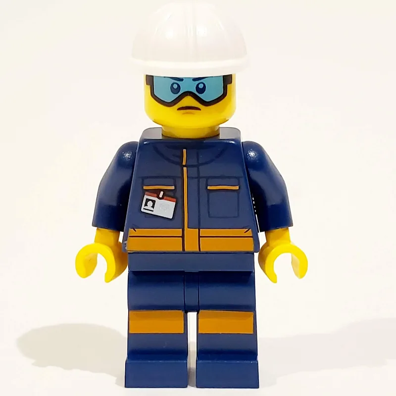 Technician - Dark Blue Torso, Dark Blue Legs,… — minifigurine LEGO | Brick Broker