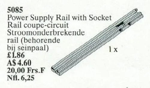 LEGO 5085 Rail d'alimentation avec prise - prix | Brick Broker