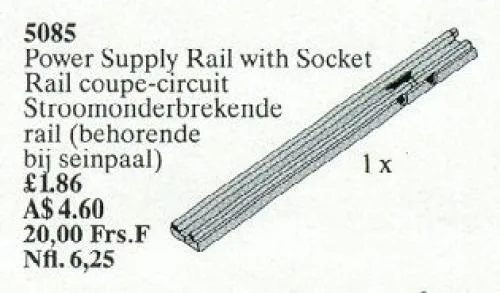 LEGO 5085 Rail d'alimentation avec prise - prix | Brick Broker