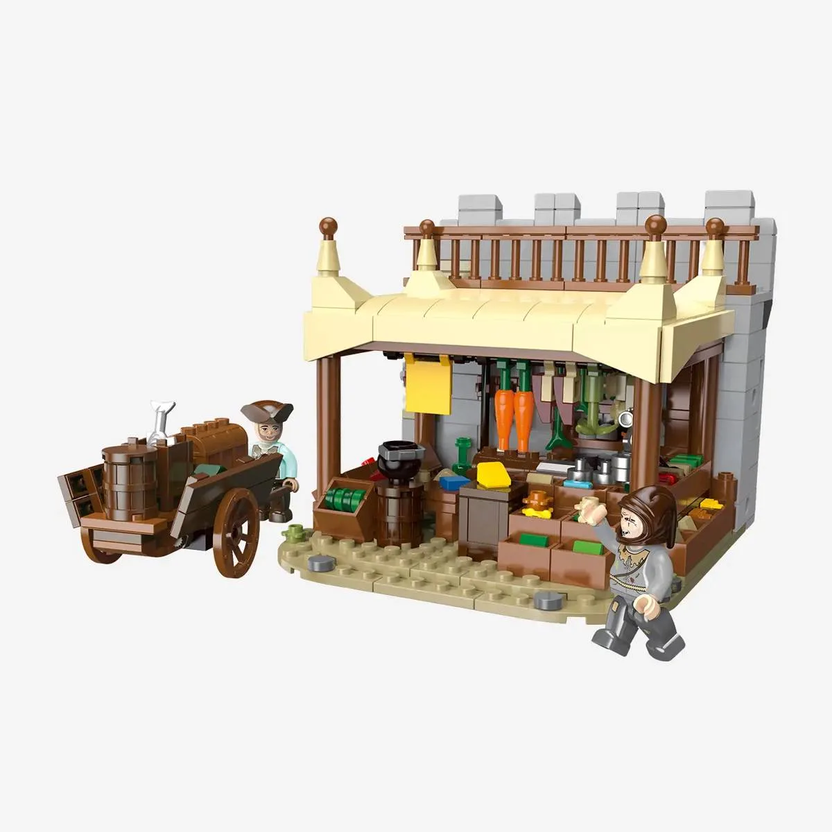 BlueBrixx Château Rocher de l'Ours - Stand de marché (BB-108800) - prix | Brick Broker