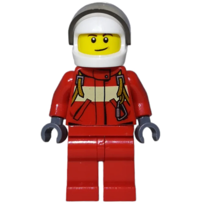 Paramedic, Red Jacket, Red Legs, White Helmet… — minifigurine LEGO | Brick Broker
