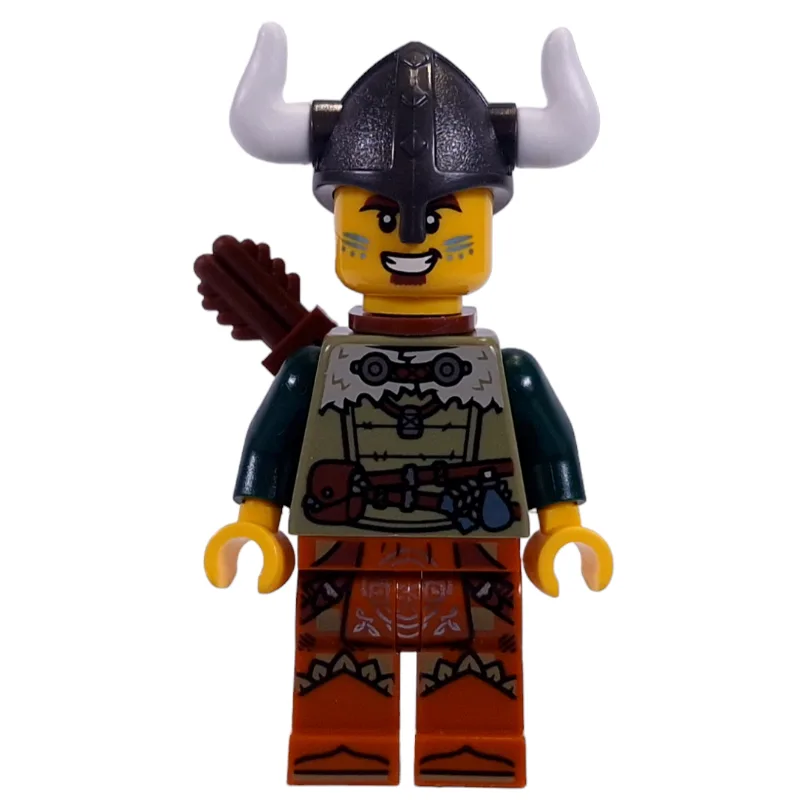 Viking, Olive Green Shirt, Helmet with Horns,… — minifigurine LEGO | Brick Broker