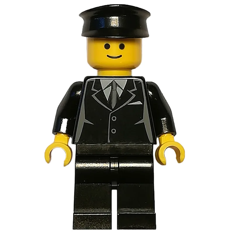 Black Torso Jacket, Black Legs, Black Hat — minifigurine LEGO | Brick Broker