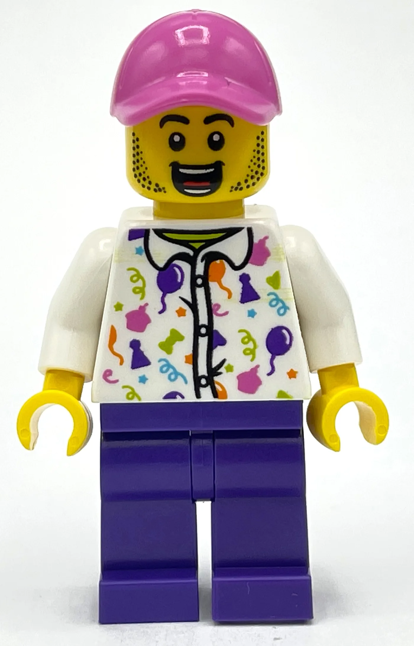 White Torso, Dark Purple Legs, Dark Pink Cap — minifigurine LEGO | Brick Broker