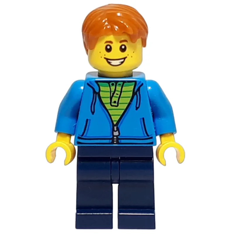 Dark Azure Torso, Dark Blue Legs, Dark Orange… — minifigurine LEGO | Brick Broker