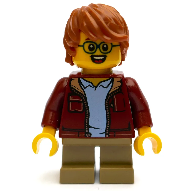 Kid, Dark Red Torso, Dark Tan Leg, Dark Orang… — minifigurine LEGO | Brick Broker