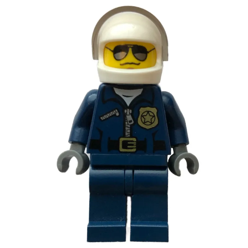 Policeman, Dark Blue Jacket with Zipper, Badg… — minifigurine LEGO | Brick Broker