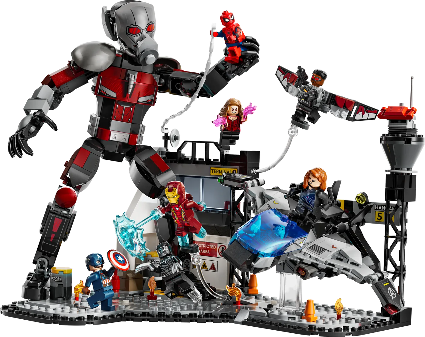 LEGO 76314 La Bataille à l'Aéroport des Super Héros - prix | Brick Broker
