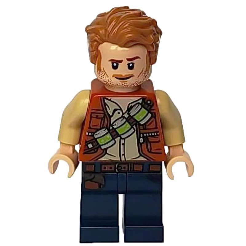 Owen Grady with Strap with Canisters, Dark Bl… — minifigurine LEGO | Brick Broker