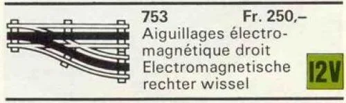 LEGO 753 Interrupteur électrique droit automatique - prix | Brick Broker
