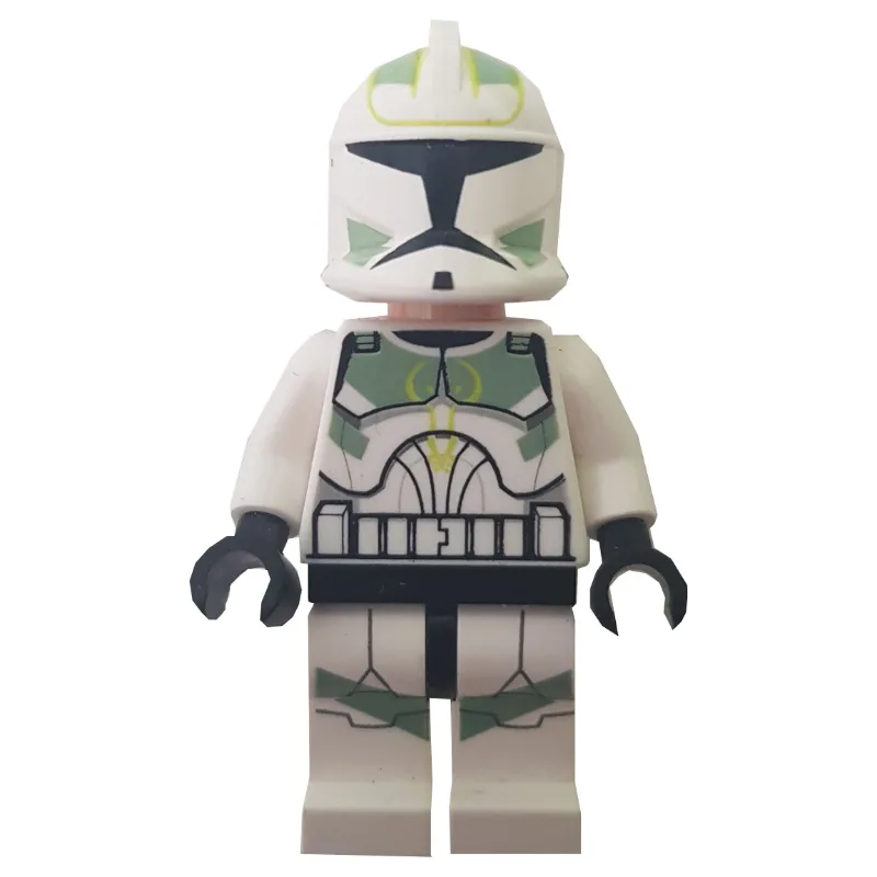 Clone Trooper, Sand Green Markings, Horn Comp… — minifigurine LEGO | Brick Broker