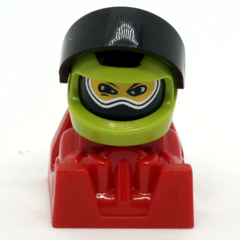 Racer - Lime Helmet,  Black Visor, Red Body — minifigurine LEGO | Brick Broker