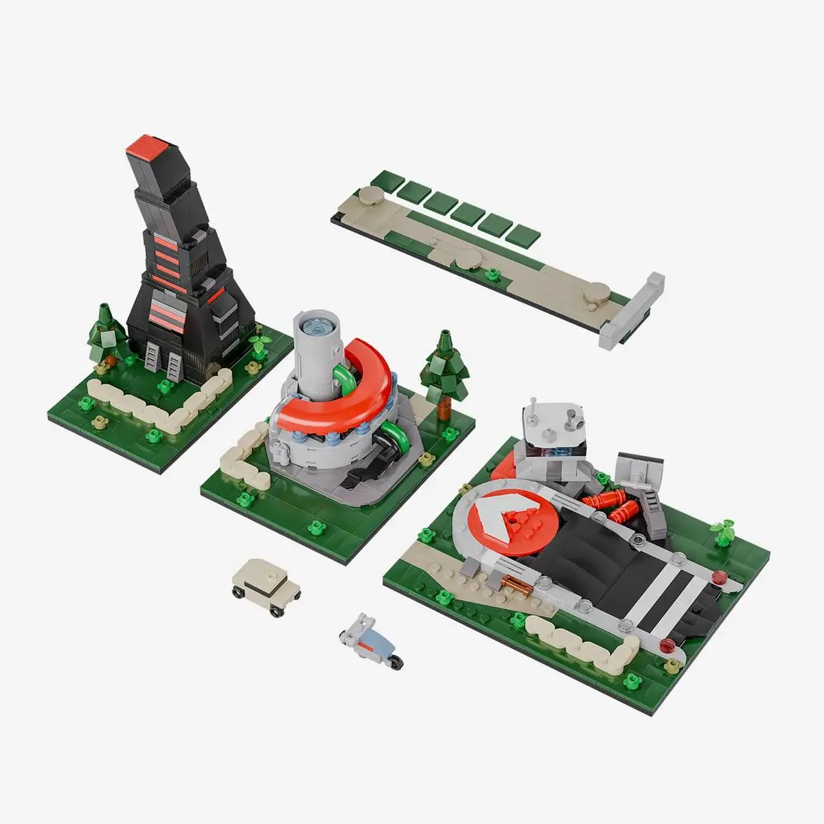 BlueBrixx Crystal Conflict - Centrale électrique + Aéroport + Obélisque (BB-109267) - prix | Brick Broker