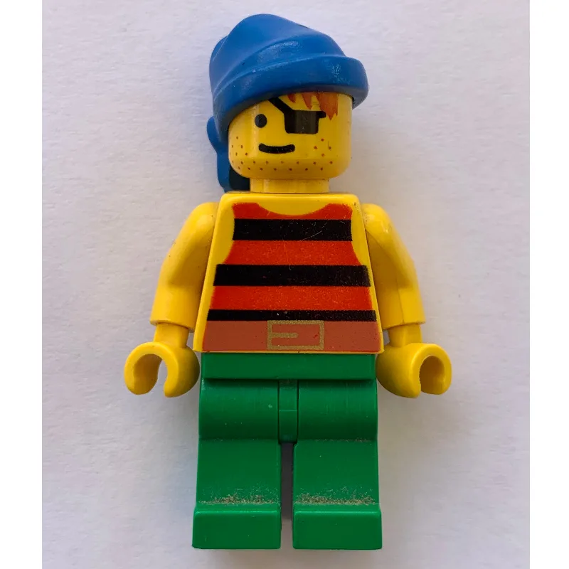 Pirate - Red/Black Stripes, Green Legs, Blue… — minifigurine LEGO | Brick Broker