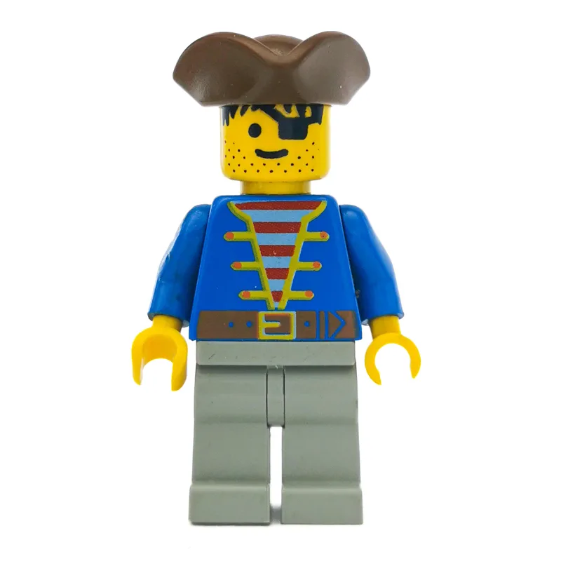 Pirate - Blue Jacket, Light Gray Legs, Brown… — minifigurine LEGO | Brick Broker