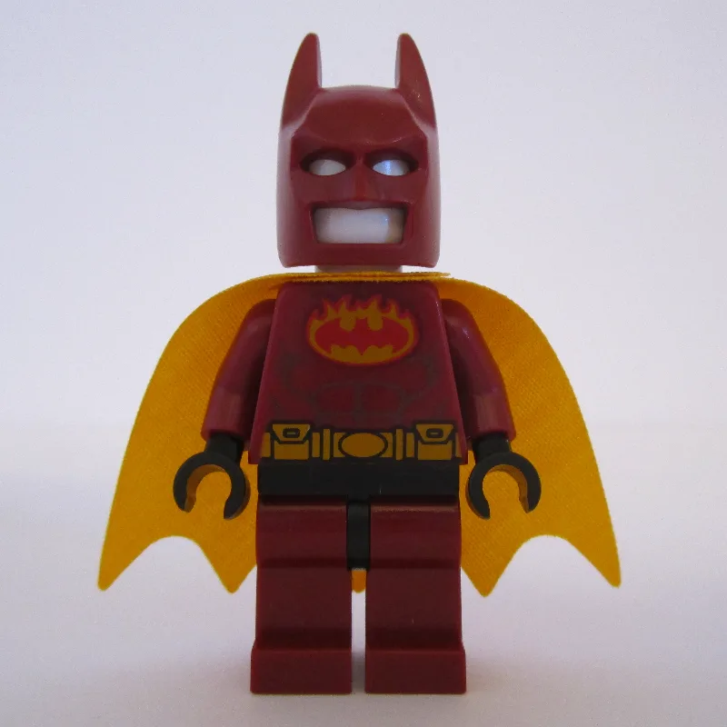 Batman, Dark Red Suit, Bright Light Orange Ca… — minifigurine LEGO | Brick Broker