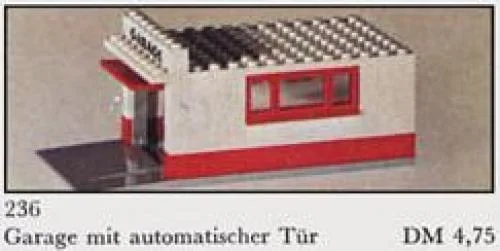 LEGO 236 Garage avec Porte Automatique (Base et Cadre de Porte Gris) - prix | Brick Broker