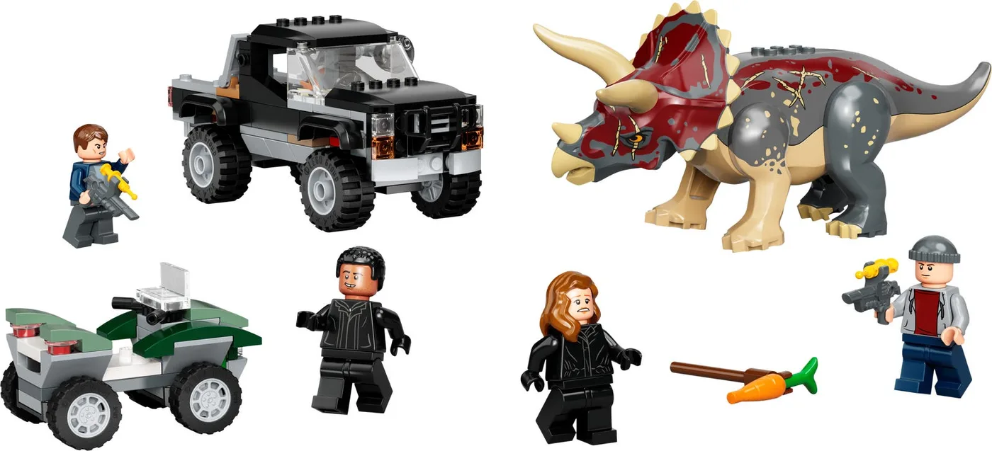 LEGO 76950 L'embuscade du Tricératops en pick-up - prix | Brick Broker