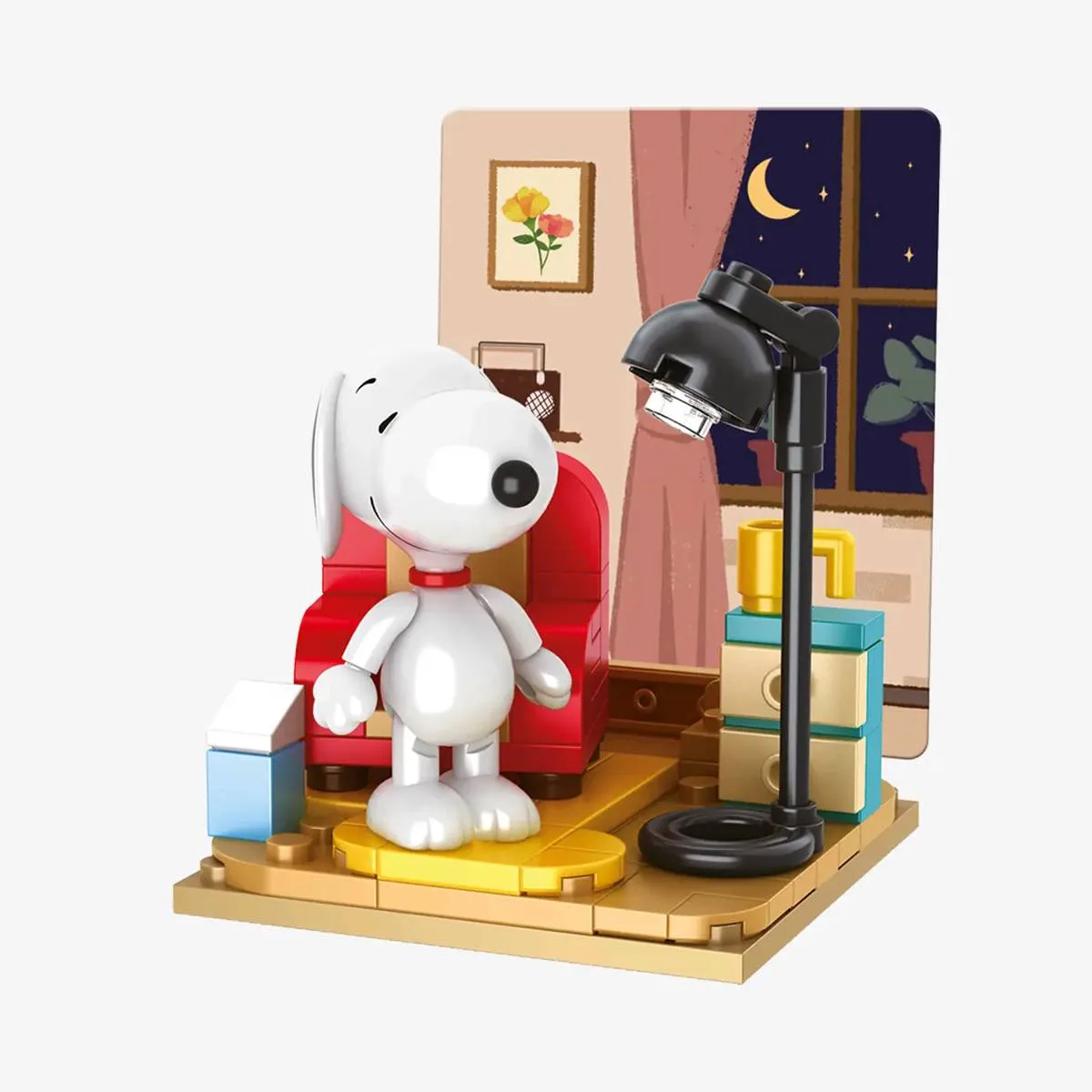 BlueBrixx Snoopy se relaxant à la maison (BB-107357) - prix | Brick Broker
