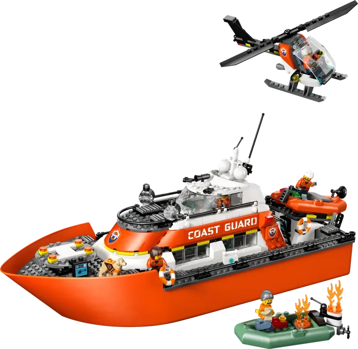 LEGO 60504 Bateau et Hélicoptère de Sauvetage de la Garde Côtière - prix | Brick Broker