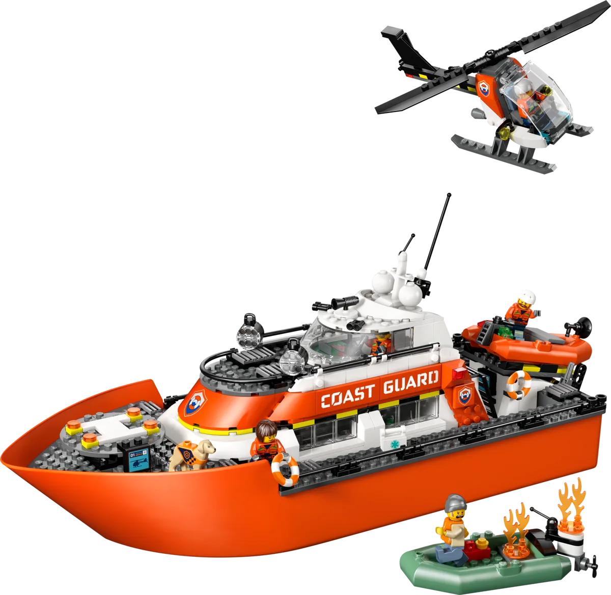 LEGO 60504 Bateau et Hélicoptère de Sauvetage de la Garde Côtière - prix | Brick Broker